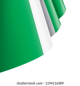 Nigeria flag, vector illustration on a white background.