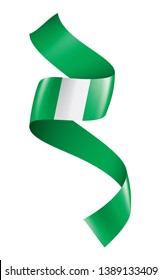 Nigeria flag, vector illustration on a white background.