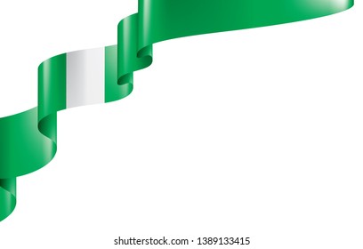 Nigeria flag, vector illustration on a white background.