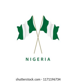 Nigeria Flag Vector Template Design Illustration