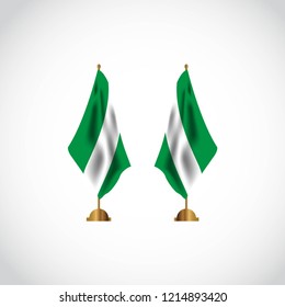 Nigeria Flag Vector Template Design Illustration