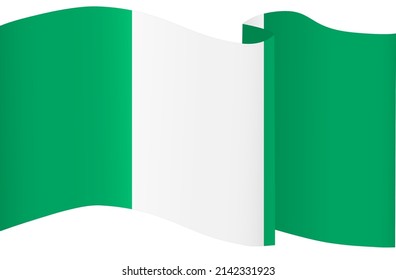 Nigeria  flag wave  isolated  on png or transparent background,Symbol Nigeria,template for banner,card,advertising ,promote,and business matching country poster, vector illustration