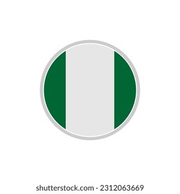 Nigeria flags icon set, Nigeria independence day icon set vector sign symbol