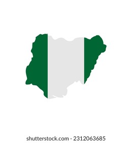 Nigeria flags icon set, Nigeria independence day icon set vector sign symbol