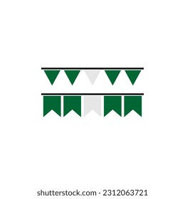 Nigeria flags icon set, Nigeria independence day icon set vector sign symbol