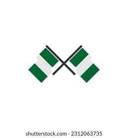 Indicadores de Nigeria conjunto de iconos, Día de la Independencia de Nigeria conjunto de iconos símbolo vector