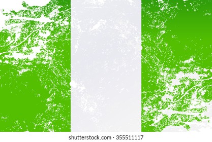 Nigeria Grunge Texture Flag. Grunge effect can be cleaned easily.