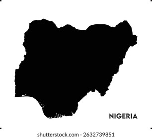 Nigeria icon vector design, Nigeria Logo design, Nigeria's unique charm and natural wonders, Use it in your marketing materials, travel guides, or digital projects, Nigeria map logo vector, black map
