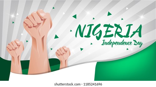 Nigeria Independence Day background. EPS 10