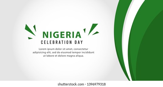 Nigeria independence day and democracy day vector template. design for banner, greeting cards or print.