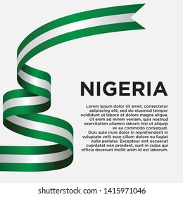Nigeria Independence Day with flag, vector illustrations with white background - Vector