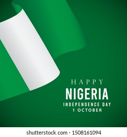 Nigeria independence day modern design template. Design for web banner or print.