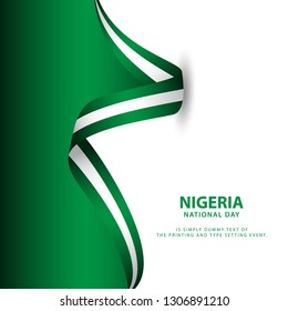 Nigeria Independence Day Vector Template Design Illustration