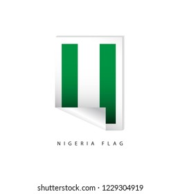 Nigeria Label Flags Vector Template Design Illustration