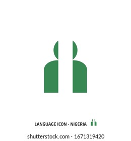 Nigeria language small icon vector 