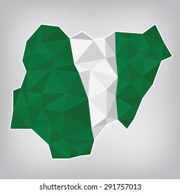 Nigeria Low Poly map 