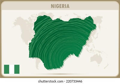 NIGERIA map graphic design, Vector.