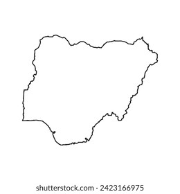 Nigeria map icon vector illustration symbol design