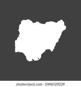nigeria map icon vector template illustration logo design