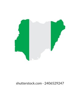 nigeria map icon vector template illustration logo design