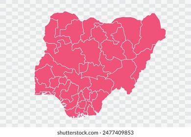Nigeria Map punch Color Background quality files png