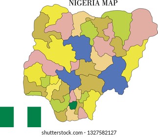 Nigeria map vector illustration
