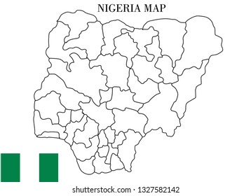 Nigeria map vector illustration

