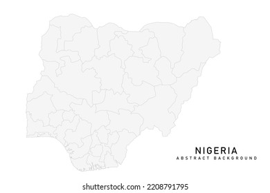 Nigeria Map - World Map International vector template with High detailed including grey color and grey line isolated on white background for design - Vector illustration eps 10