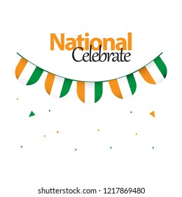 Nigeria National Celebrate Vector Template Design Illustration