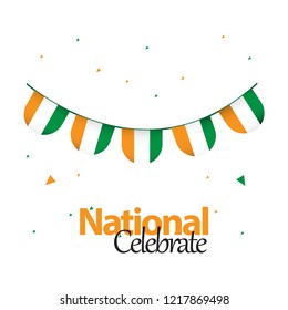 Nigeria National Celebrate Vector Template Design Illustration