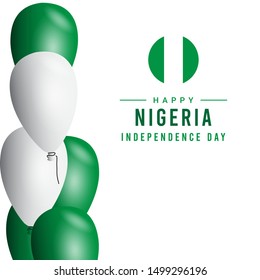 Nigeria national day modern design template.