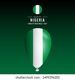 Nigeria national day modern design template.
