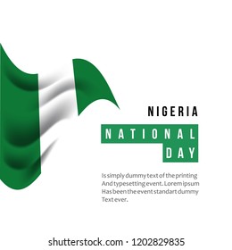 Nigeria National Day Vector Template Design Illustration