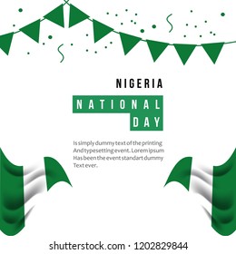 Nigeria National Day Vector Template Design Illustration