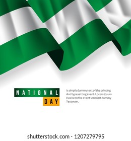 Nigeria National Day Vector Template Design Illustration