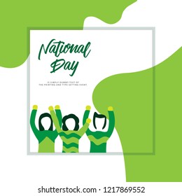 Nigeria National Day Vector Template Design Illustration