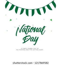 Nigeria National Day Vector Template Design Illustration