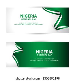 Nigeria National Day Vector Template Design Illustration