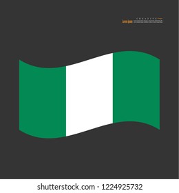 Nigeria national flag background texture.vector illustration.