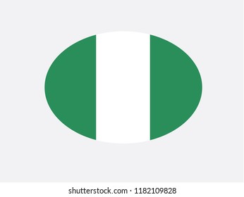 Nigeria national flag circle shape country emblem states symbol
