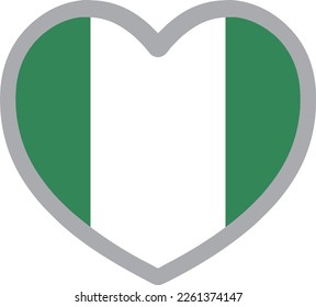 Nigeria national flag icon vector Illustration material