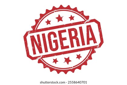 NIGERIA red rubber stamp vector design.