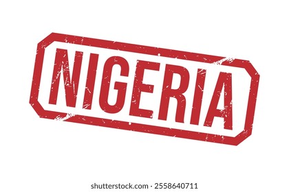 NIGERIA red rubber stamp vector design.