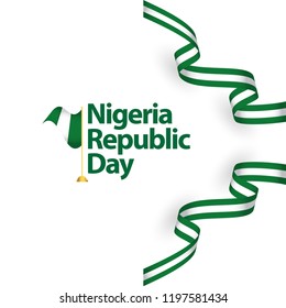 Nigeria Republic Day Vector Template Design Illustration