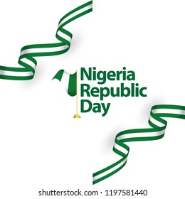 Nigeria Republic Day Vector Template Design Illustration