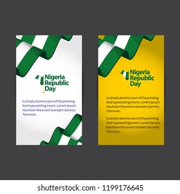 Nigeria Republic Day Vector Template Design Illustration