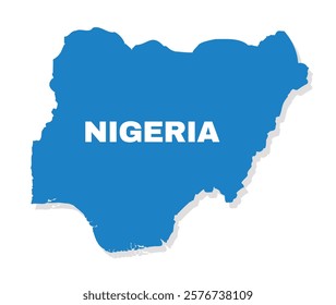 Nigeria simple flat vector illustration map