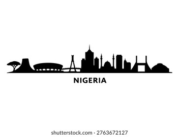 Nigeria skyline 
Vector skyline on a white background
