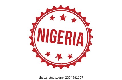 Nigeria stamp red rubber stamp on white background. Nigeria stamp sign. Nigeria stamp.