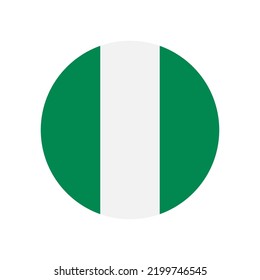 Anuncio de la bandera vector de Nigeria sobre fondo blanco